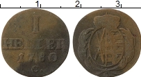 Продать Монеты Саксония 1 геллер 1780 Медь