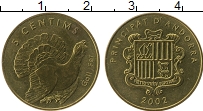 Продать Монеты Андорра 5 сентим 2002 Медно-никель