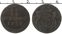 Продать Монеты Мюнстер 2 пфеннига 1758 Медь