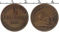Продать Монеты Брауншвайг 2 пфеннига 1860 Медь