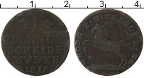 Продать Монеты Брауншвайг 1 пфенниг 1817 Медь