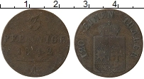 Продать Монеты Вальдек-Пирмонт 3 пфеннига 1855 Медь