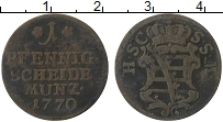 Продать Монеты Саксе-Кобург-Саалфельд 1 пфенниг 1770 Медь