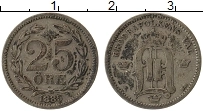 Продать Монеты Швеция 25 эре 1880 Серебро