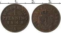Продать Монеты Пруссия 1 пфенниг 1848 Медь