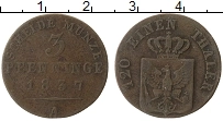 Продать Монеты Пруссия 3 пфеннига 1837 Медь
