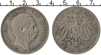 Продать Монеты Саксония 5 марок 1902 Серебро