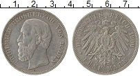 Продать Монеты Баден 5 марок 1900 Серебро
