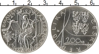 Продать Монеты Чехия 200 крон 1997 Серебро