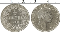 Продать Монеты Баден 1/2 гульдена 1864 Серебро