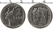 Продать Монеты ЮАР 2 ранда 1990 Медно-никель