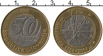 Продать Монеты Словения 50 толаров 2004 Биметалл