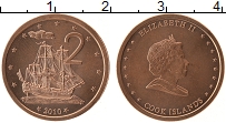 Продать Монеты Острова Кука 2 цента 2010 Медь