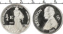 Продать Монеты Реюньон 1/4 евро 2004 Серебро