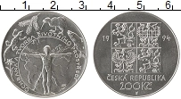 Продать Монеты Чехия 200 крон 1994 Серебро