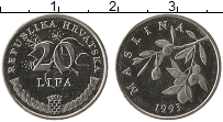 Продать Монеты Хорватия 20 лип 1993 Сталь покрытая никелем