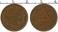 Продать Монеты Никарагуа 1 сентаво 1940 Бронза