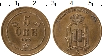 Продать Монеты Швеция 5 эре 1882 Медь