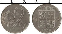 Продать Монеты Чехословакия 2 кроны 1991 Медно-никель