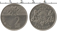 Продать Монеты Латвия 2 лата 1993 Медно-никель