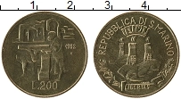 Продать Монеты Сан-Марино 200 лир 1982 Медно-никель