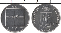 Продать Монеты Сан-Марино 10 лир 1983 Алюминий