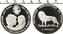 Продать Монеты Конго 5 франков 1997 Медно-никель