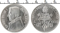 Продать Монеты Ватикан 1000 лир 1978 Серебро