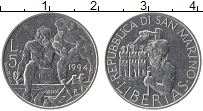 Продать Монеты Сан-Марино 5 лир 1994 Алюминий