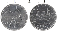 Продать Монеты Сан-Марино 2 лиры 1976 Алюминий