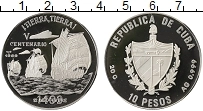 Продать Монеты Куба 10 песо 1989 Серебро