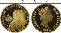 Продать Монеты Острова Кука 250 долларов 1990 Золото