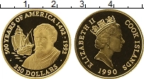 Продать Монеты Острова Кука 250 долларов 1990 Золото