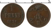 Продать Монеты 1855 – 1881 Александр II 1 пенни 1874 Медь
