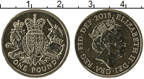 Продать Монеты Великобритания 1 фунт 2015 Латунь