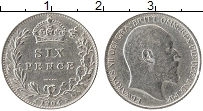 Продать Монеты Великобритания 6 пенсов 1906 Серебро