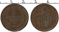 Продать Монеты Ватикан 1/2 байоччи 1850 Медь