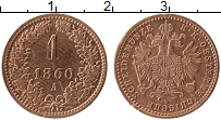 Продать Монеты Австрия 1 крейцер 1860 Медь