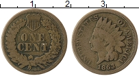 Продать Монеты США 1 цент 1863 Медь
