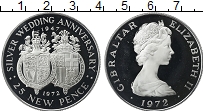 Продать Монеты Гибралтар 25 пенсов 1972 Серебро