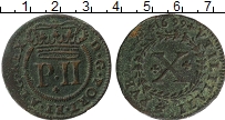 Продать Монеты Португалия 10 рейс 1699 Медь