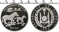Продать Монеты Джибути 100 франков 1994 Серебро