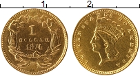 Продать Монеты США 1 доллар 1874 Золото
