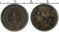 Продать Монеты Стрейтс-Сеттльмент 1/4 цента 1889 Бронза