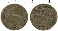 Продать Монеты Брауншвайг-Люнебург 6 пфеннигов 1791 Серебро