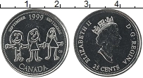 Продать Монеты Канада 25 центов 1999 Медно-никель