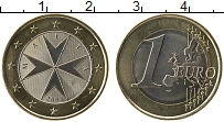 Продать Монеты Мальта 1 евро 2008 Биметалл