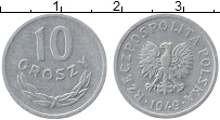 Продать Монеты Польша 10 грош 1949 Алюминий
