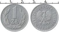 Продать Монеты Польша 1 злотый 1949 Алюминий