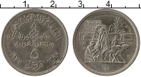 Продать Монеты Египет 5 пиастров 1977 Медно-никель